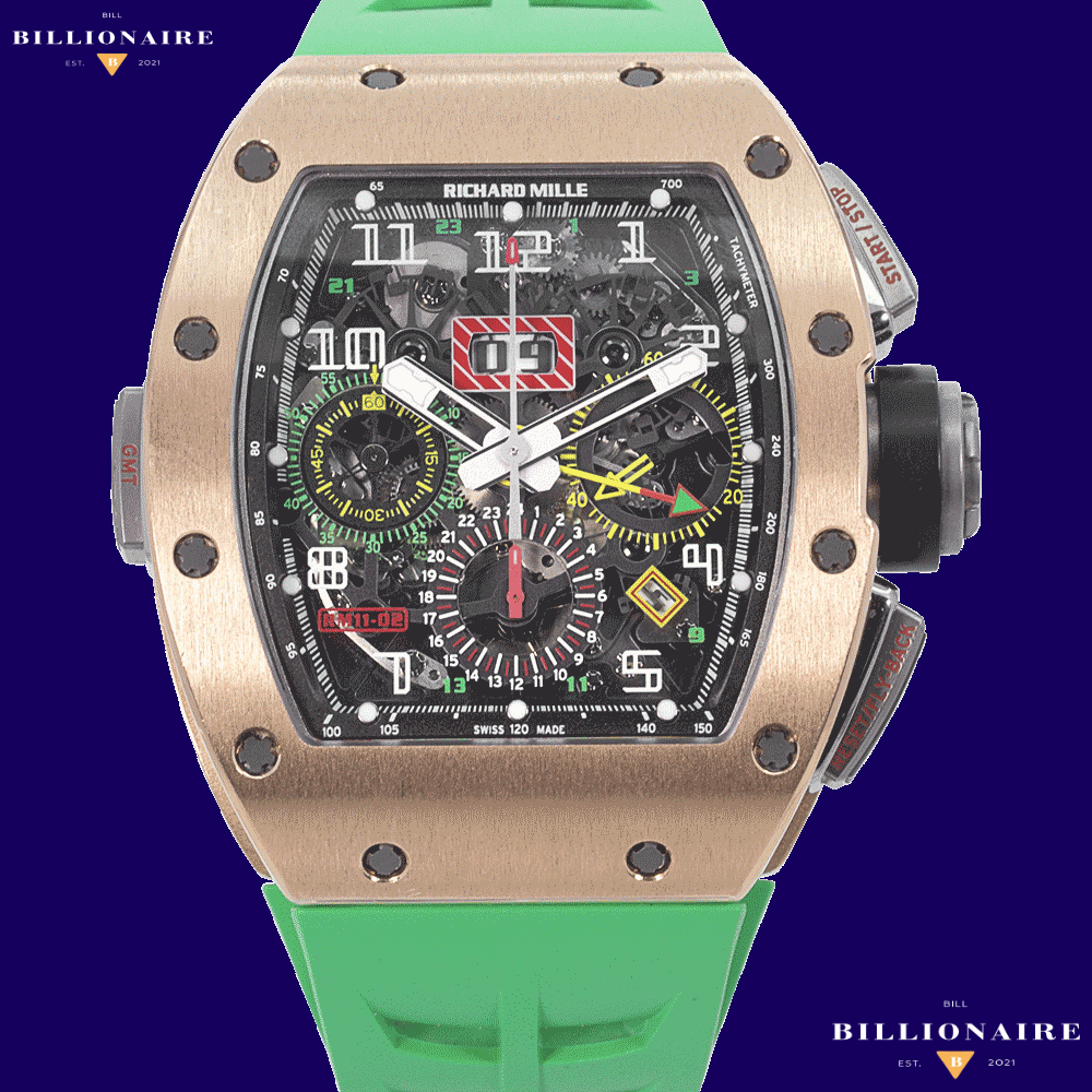 Richard Mille Automatic Flyback Chronograph Dual Time Zone RM11-02 RG